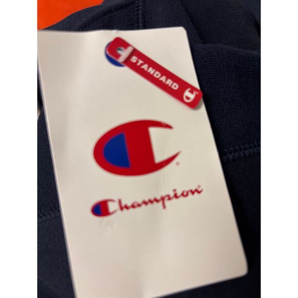 Champion 1919 Physical Education Polo Sweatshirt Navy Yellow Trim Size S - Picture 6 of 6